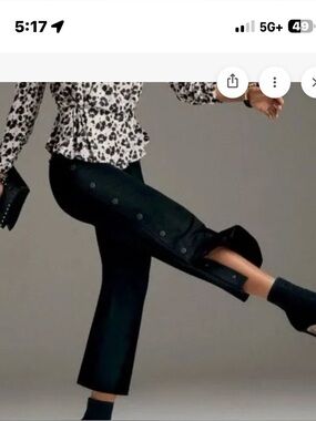 Cabi Wide Leg Snap Button Pants